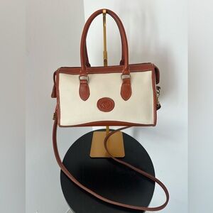 Vintage Coldwater Canyon leather Cream & tan purses